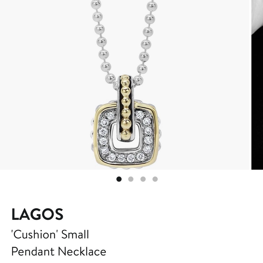 LAGOS Silver and Gold Beaded Necklace with Diamonds
